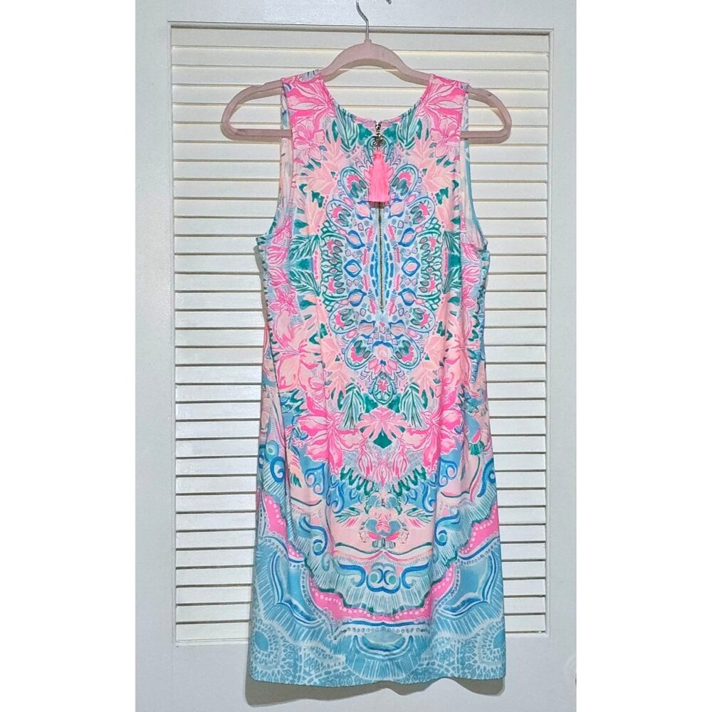 Lilly Pulitzer Women's Multicolor Cotton Kelby Shift Dress Hot Tamale Sz 6 2451 - Picture 14 of 14
